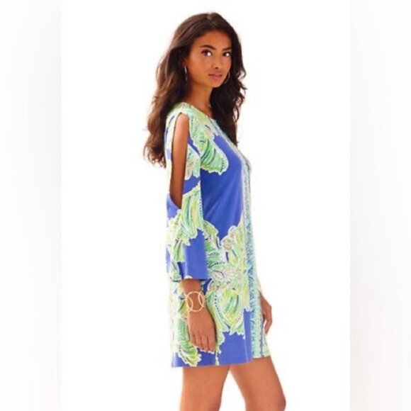 Lilly Pulitzer Womens Ophelia Swing Dress Iris Blue Latitude Adjustment size S - Picture 3 of 16